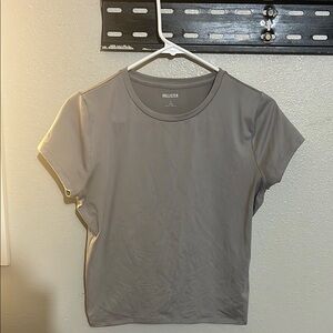 Hollister Gray Fitted Short Sleeve T-Shirt